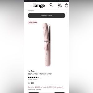 L’ange le duo cool air styling tool. NWT